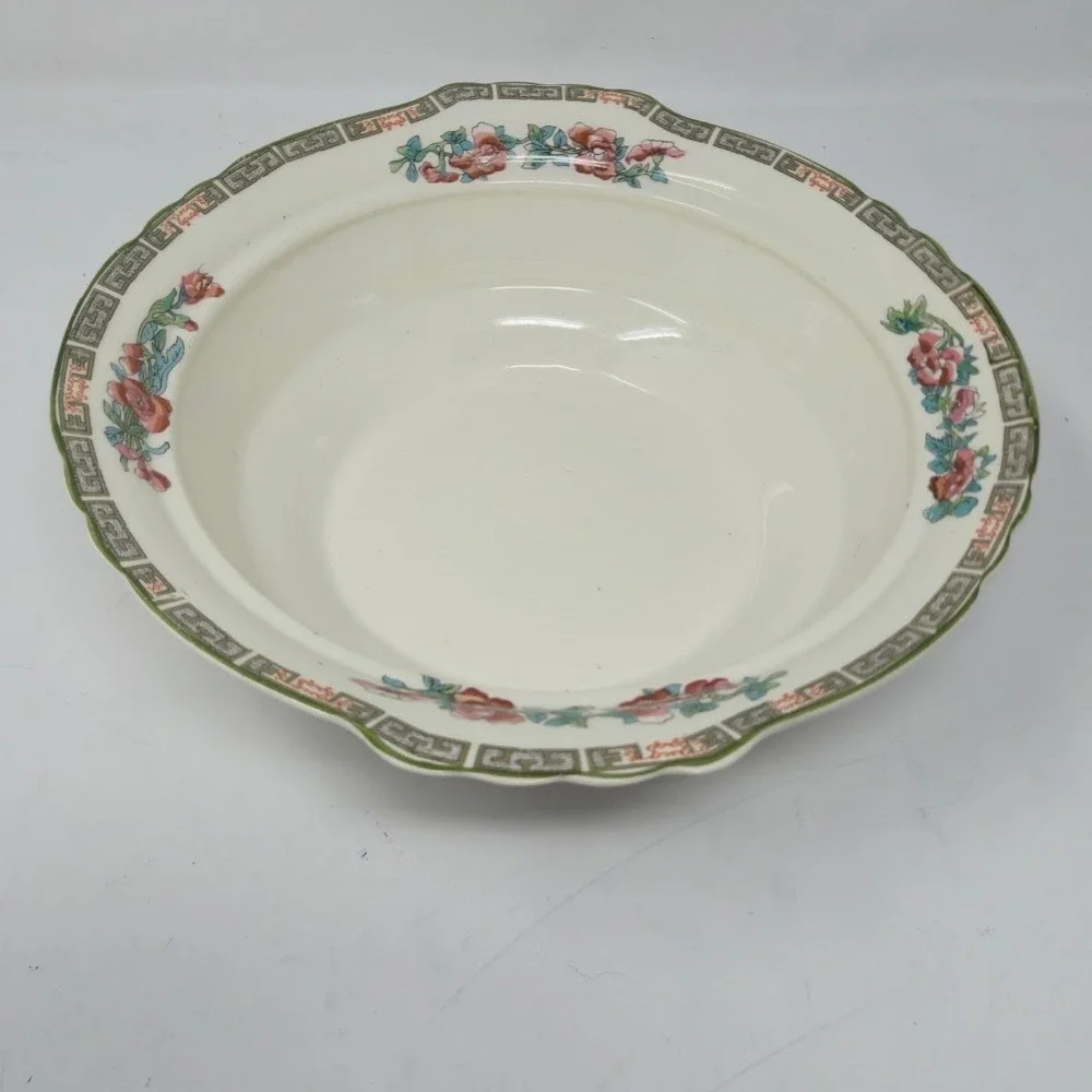 Vintage Myott Staffordshire England Floral Serving Bowl 9